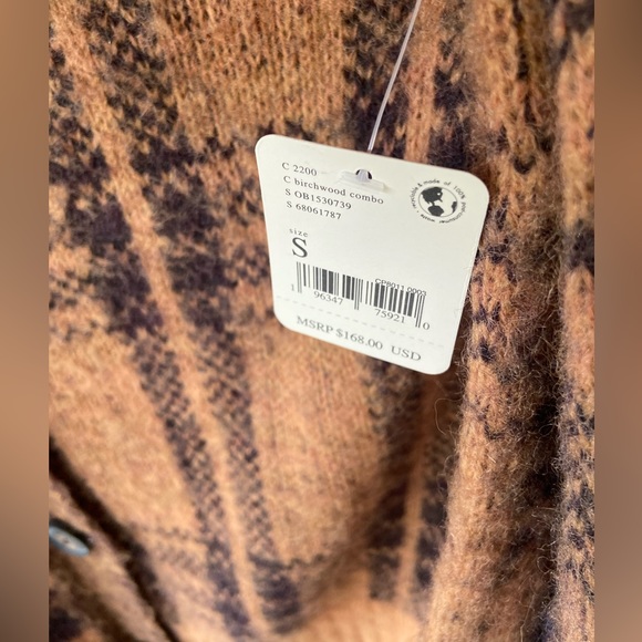🔖 FREE PEOPLE NWT Birchwood Sepia Brown Cardigan y2k - Picture 14 of 15